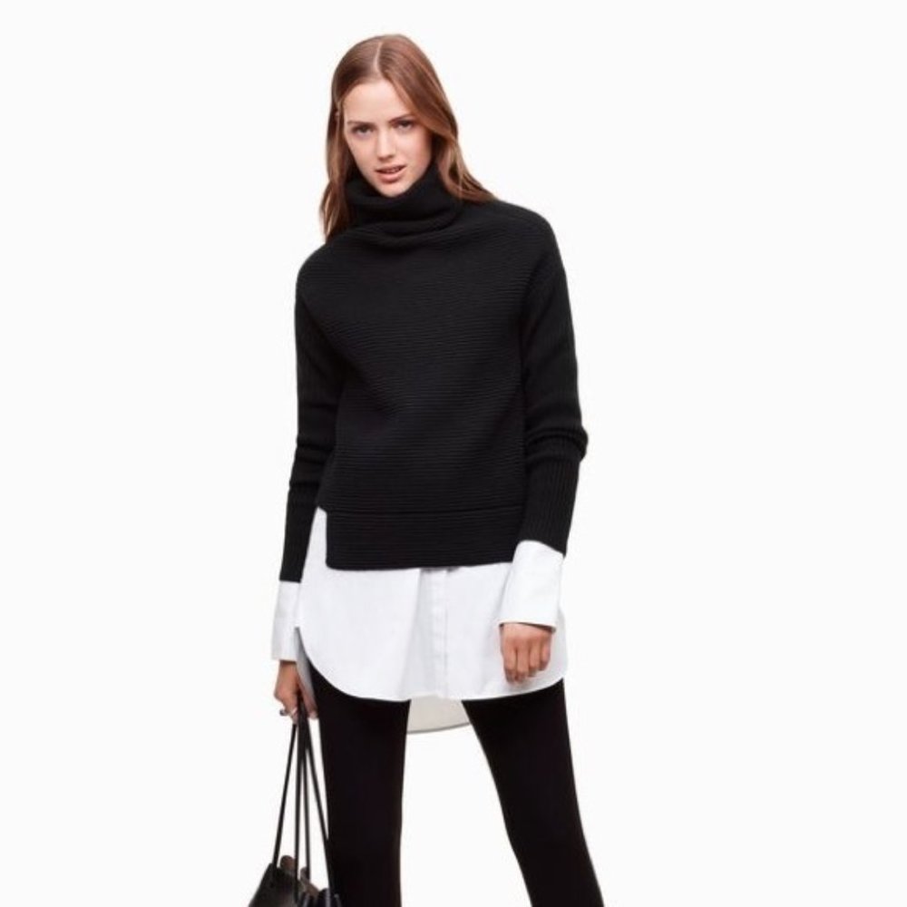 Babaton Mika Cashmere Wool Turtleneck Sweater